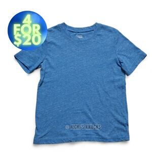 4/$20 - Jumping Beans Boys Essential Short Sleeve Blue Crewneck T-Shirt Size 6